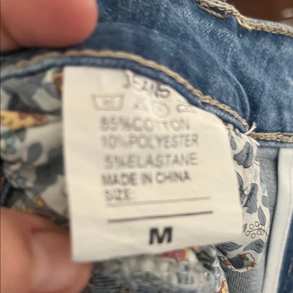 Dark Blue Distressed Jean Shorts - Picture 6 of 6